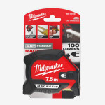 Рулетка магнитная метрическая MILWAUKEE с LED подсветкой, 7,5м, (30мм)