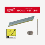 Гвозди из нержавейки финишные 15G MILWAUKEE с D-образной шляпкой, 34°/50мм / SC3, (2500шт)