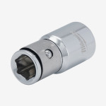 Переходник хромированный з 1/4'' на 1/4'' HEX MILWAUKEE