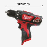 Дриль-шурупокрут акумуляторний MILWAUKEE, M12 BDD-0, 30Нм