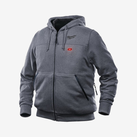 Куртка (толстовка) с электроподогревом аккумуляторная MILWAUKEE, M12 HH GREY3-0 (XL), серая