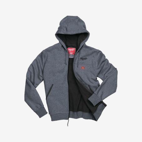 Куртка (толстовка) с электроподогревом аккумуляторная MILWAUKEE, M12 HH GREY3-0 (XL), серая