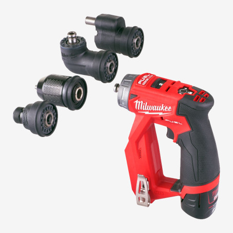 Дриль-шурупокрут акумуляторний MILWAUKEE, M12 FDDXKIT-202X, 34Нм(+зар.пр.,2акум.Х2Аг,4насад.,HDкейс)
