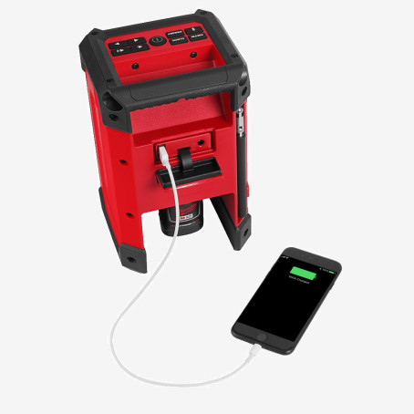 Радіоприймач із зарядним пристроєм MILWAUKEE, M12 RCDAB+