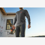 Футболка MILWAUKEE WTLS с карманом и длинным рукавом, серая, размер XL