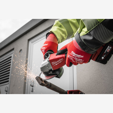 Шлифмашина угловая аккумуляторная MILWAUKEE, M18 BLSAG125X-402X, Ø125мм (+ зарядное устройство, 2 акум.Х 4Ач, HDкейс)