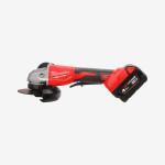 Шлифмашина угловая аккумуляторная MILWAUKEE, M18 BLSAG125XPD-402X, Ø125мм (+зарядное устройство, 2 аккум. Х 4Ач, HDкейс)