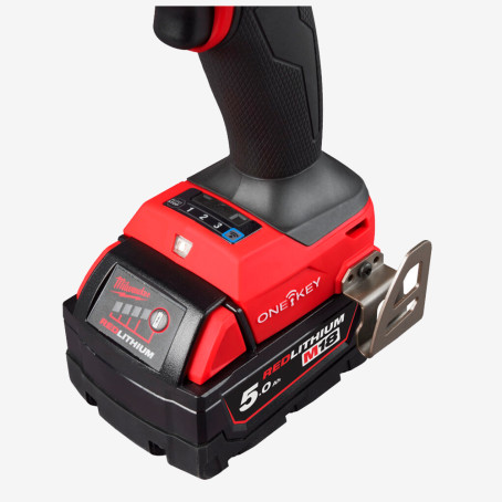 Дриль-шурупокрут з ударом акумуляторний MILWAUKEE, M18 ONEPD3-502X, 158Нм (+ЗП, 2 ак.Х 5Аг, HDкейс)