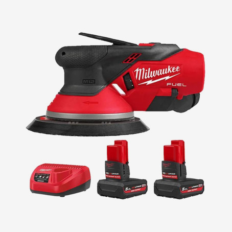 Шлифмашина эксцентриковая аккумуляторная MILWAUKEE M12 FROS2.5-502X 150мм (ЗУ+2аккум.Х5Аг+HDкейс) Шлифмашина эксцентриковая аккумуляторная MILWAUKEE M12 FROS2.5-502X 150мм (ЗУ+2аккум.Х5Аг+HDкейс)