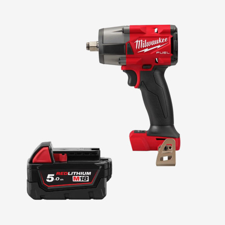 Аккумуляторный гайковерт 1/2" MILWAUKEE, M18 FMTIW2F12-0, 881 Нм (+аккумулятор, M18 B5 (5 Ач))