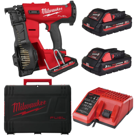 Цвяхозабивний пістолет акумуляторний MILWAUKEE, M18 FRCN45-302X, 19/45мм (+зар.пр.,2ак.Х 3Аг,HDкейс)