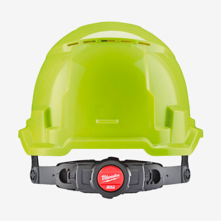 Шолом захисний без реміня підборідного BOLT100 MILWAUKEE HI-VIS, жовтий, вентильований Шолом захисний без реміня підборідного BOLT100 MILWAUKEE HI-VIS, жовтий, вентильований