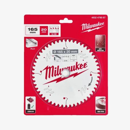 Диск пильный PFTE THIN KERF MILWAUKEE, Ø165х20х1,6мм, 52 зуб. Диск пильный PFTE THIN KERF MILWAUKEE, Ø165х20х1,6мм, 52 зуб.