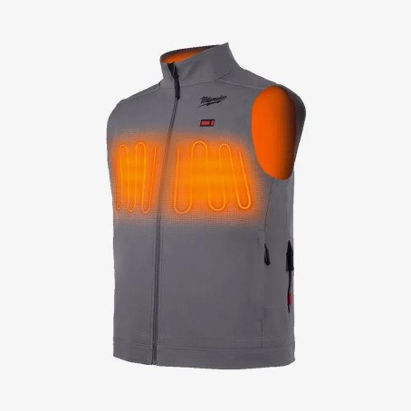 Жилет с подогревом MILWAUKEE, M12 HVGREY1-0(XL), сірий (размер XL)