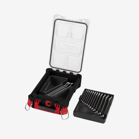 Набір комбінованих гайкових ключів MAXBITE, 15 шт., PACKOUT MILWAUKEE Набір комбінованих гайкових ключів MAXBITE, 15 шт., PACKOUT MILWAUKEE