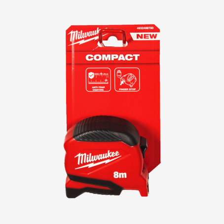 Рулетка Pro Compact MILWAUKEE (Gen 2), 8м, (25мм)