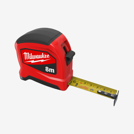 Рулетка метрическая SLIMLINE MILWAUKEE (Gen 2), 8м, (25мм) Рулетка метрическая SLIMLINE MILWAUKEE (Gen 2), 8м, (25мм)