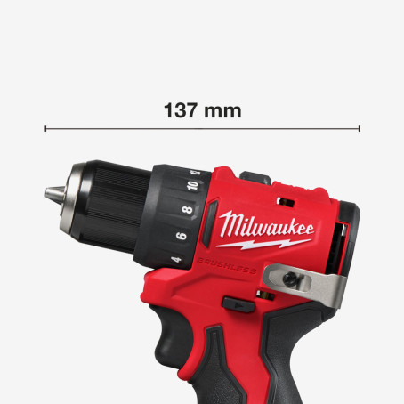 Дрель-шуруповерт аккумуляторный MILWAUKEE M12 BLDDRC-402C 40 Нм (+зарядное устройство, 2 акк., HD кейс)